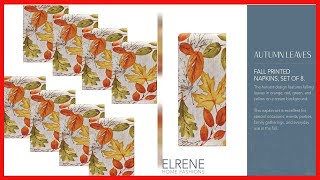 Great product -  Elrene Home Fashions Autumn Leaves Printed Fall Cloth Dinner Napkins, 17 x 17, Se