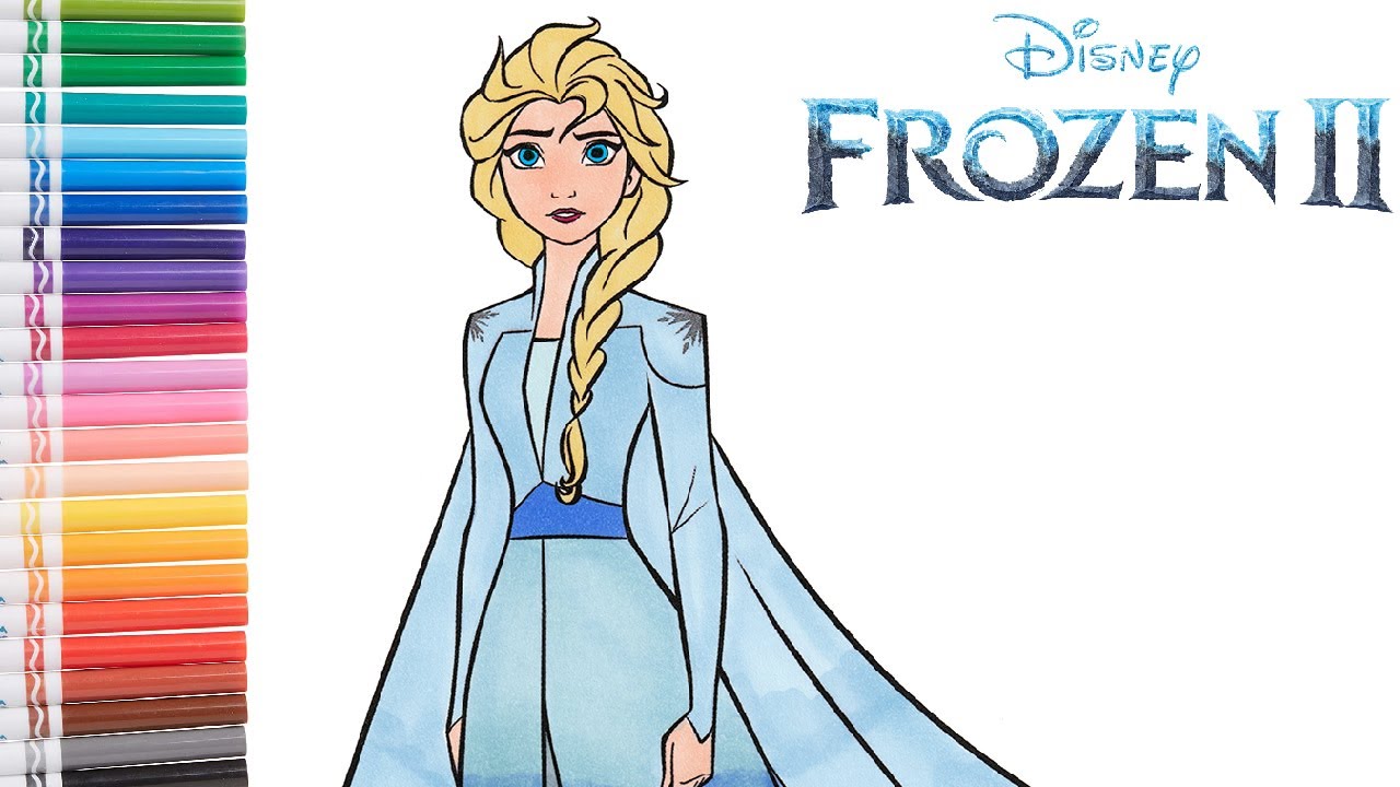 Disney's Frozen 2 - Elsa Coloring Book Page