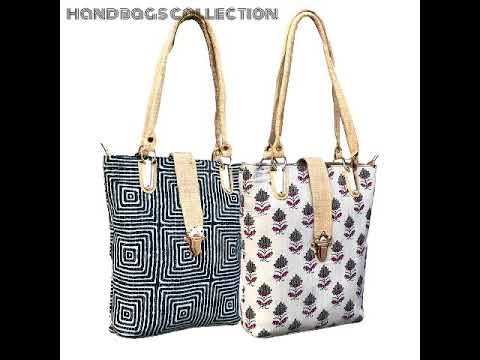 Multicolor cotton fashionable handbag for women & girls