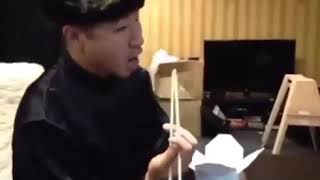 Black guy gets a giant fork