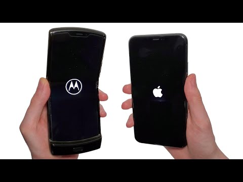 Motorola RAZR 2020 vs iPhone 11 Pro Max Speed Test, Speakers, Battery & Cameras!