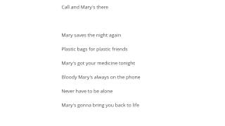 The Panic Channel   Bloody Mary Şarkı Sözü