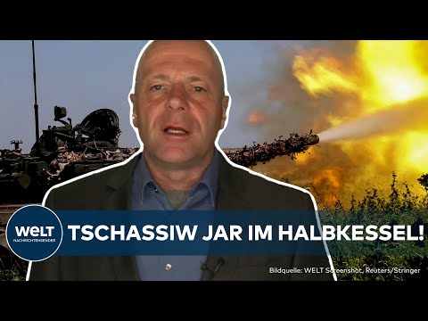 Video Thumbnail: UKRAINE: Russische Truppen kesseln Tschassiw Jar ein - so steht es um den Durchbruch an der Front!