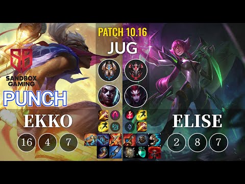 SB Punch Ekko vs Elise Jungle - KR Patch 10.16
