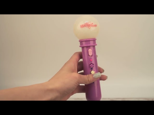 Игрушка музыкальная микрофон с динамиком розовый - видео