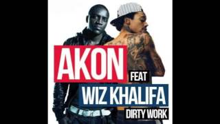 Akon - Dirty Work (feat Wiz Khalifa) (Prod. By Konvict) (LYRICS)