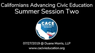 CACE Summer 2019 Session 2