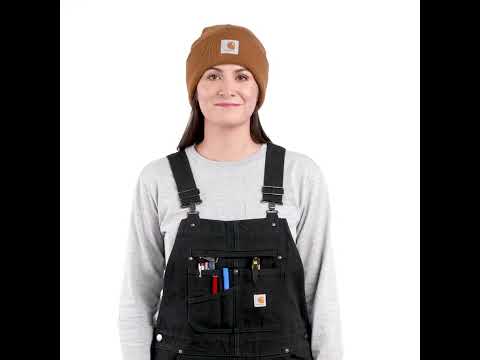 Carhartt Men's - Quilt-Lined Washed Duck - Brown Bib Overalls