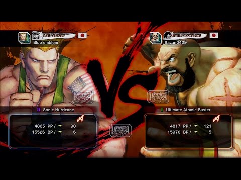 Blue emblem [Guile] vs Itabashi [Zangief] USF4
