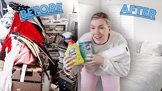 cleaning my disgusting childhood room *I got rid of everything*