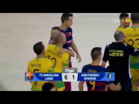 Gol de Sergio Lozano en el FC Barcelona Lassa-Jaén Paraíso Interior 4J Temp. 2015/2016