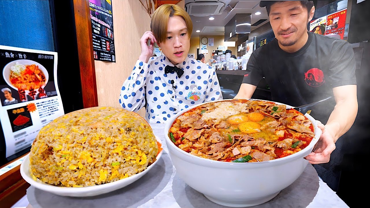 【大食い】次の覚悟…。大谷選手も通った激辛ラーメン屋でスタミナラーメン＆にんにく炒飯6kgを完食できるのか？【麺屋 アニキ 高田馬場】