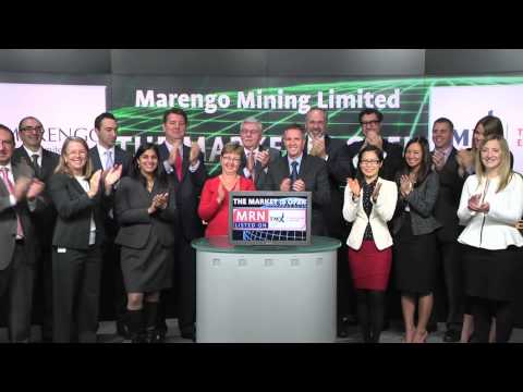 Marengo Mining Limited (MRN:TSX) opens Toronto Stock Exchange, December 16, 2014.