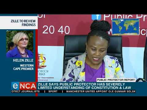 Zille on Mkhwebane's report