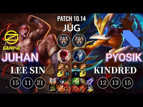 OZ Juhan Lee Sin vs DRX Pyosik Kindred Jungle - KR Patch 10.14