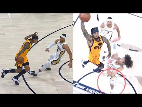 Jordan Clarkson really just made Josh Hart touch earth and then tried to poster Jaxson Hayes