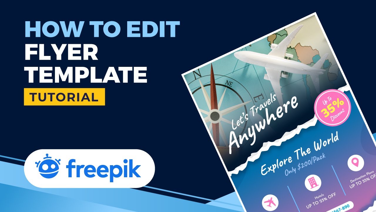 #2 How To Edit Flyer Template #Freepik