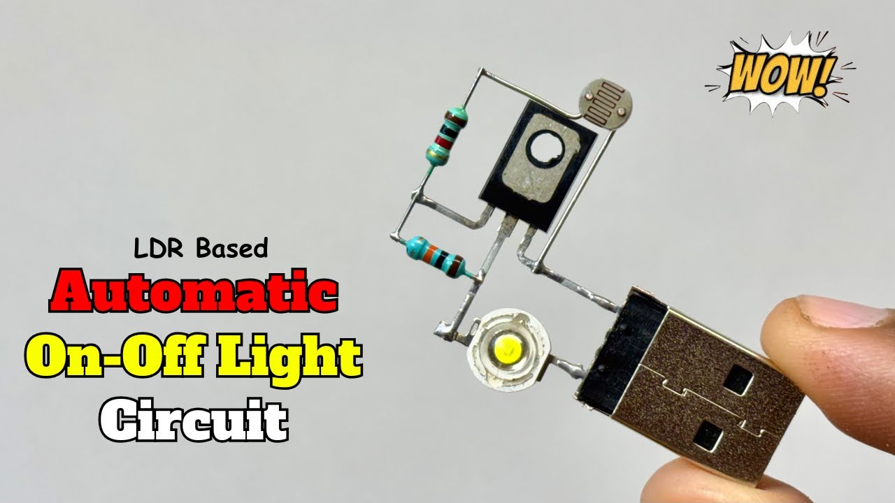 Automatic On-Off Light Circuit | LDR Sensor Circuit | Electronic Projects