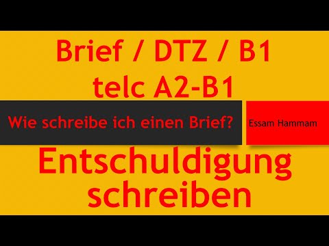 Schreiben entschuldigung b1 brief Entschuldigung Für