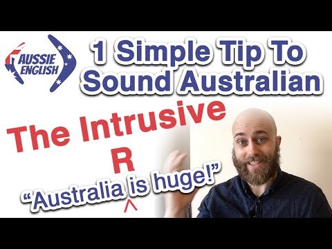 How to Pronounce the Intrusive R | Australian Pronunciation | Aussie Accent