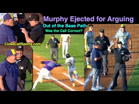 E103 - Pat Murphy Ejected by Brennan Miller for Brian O'Nora Out of the Base Path Call on Joey Ortiz
