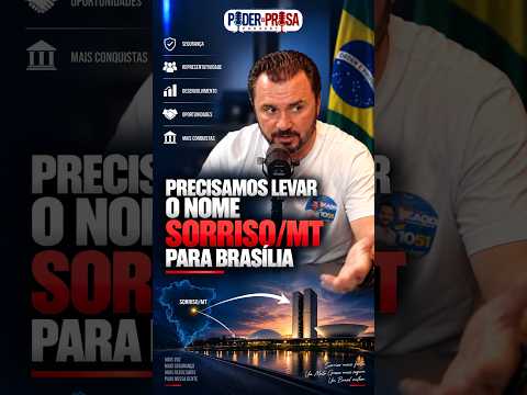 Sorriso precisa levar o nome Sorriso/MT para Brasília