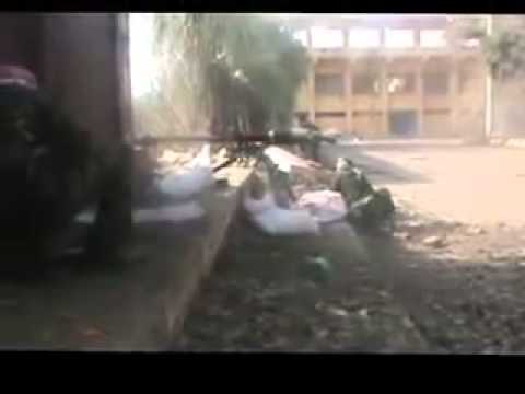 استهداف قوات النظام في مبنى الخدمات الفنية من قبل لواء القادسية في دير الزور في محافظة دير الزور