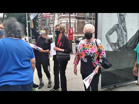 local residents activists and leaders demanding MBTA restore the route 55 in the Fenway