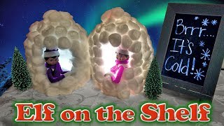 Purple & Pink Elf on the Shelf - Milk Jug Igloos & Hot Chocolate! Day 22