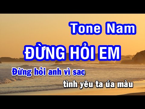 Karaoke Đừng Hỏi Em - Mỹ Tâm | Tone Nam | Nhan KTV