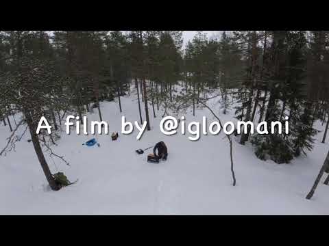 Igloo in the Hörnsjön natur reserve, in Örnsköldsvik, Sweden