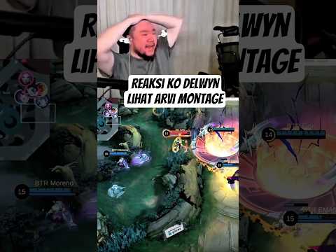 Reaksi streamer ML yang lagi naik daun ko Delwyn lihat Arvi Montage AE vs BTR #shorts #alterego #mpl