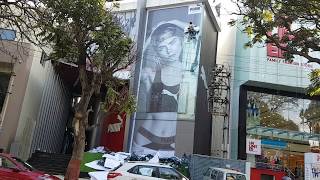 PUMA BRANDING  IN BANGALORE Glass branding sticker pasting  one way vision