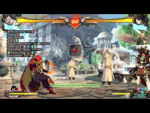 GGXrd Raven has the easiest combo trials