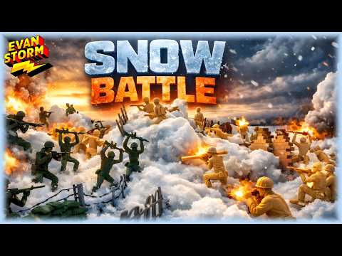 Plastic Army Men Snow Battle: Dad vs Son | Evan Storm
