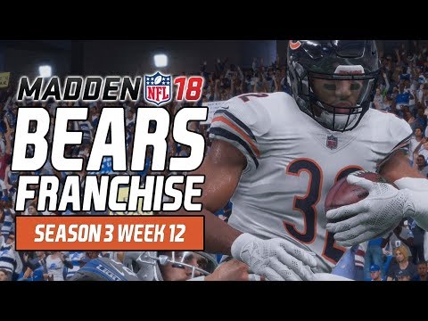 Madden NFL 18 - Bears Franchise Ep. 58 - Week 12 at Lions [Season 3]