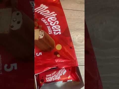 Trying unique Maltesers cake bar  #shorts #youtubeshorts #maltesers #cake #chocolate #trending