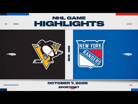 NHL Highlights | Penguins vs. Rangers - October 7, 2025