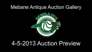 preview picture of video 'Mebane Antique Auction 4-5-2013 Video Preview'