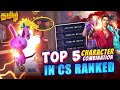 TOP 5 Character Combinations For Cs Ranked Free Fire In Tamil
