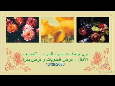 أول جلسة بعد أنتهاء الحرب – التصرف الامثل عرض الحاويات و فرص بكرة ( 13/06/2027 )