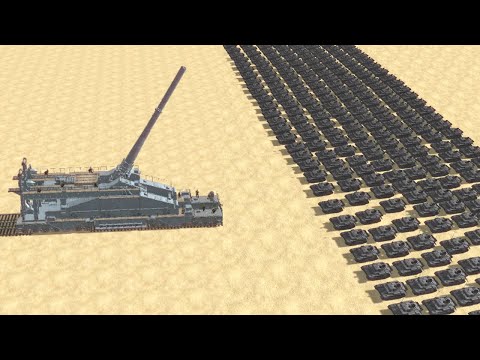 800MM GUSTAV GUN vs 1000 HEAVY TANK  - Men OF War Assault Squad 2