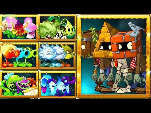 PvZ 2 Random All Team Plants VS Team Brickhead Zombie LEVEL 10 - Who 's Best Team Plant?