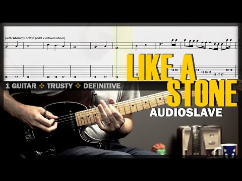 Like a Stone | Guitar Cover Tab | Whammy Solo Lesson | Backing Track with Vocals 🎸 AUDIOSLAVE