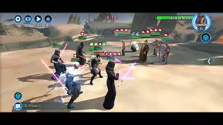 Savage/Traya/Nihilus/Sion/Marauder (accuracy up) fails vs. R9 Gungans (wordy support)