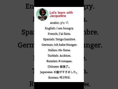 How to Say "I am hungry." in 10 Languages