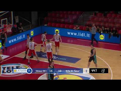 MKL jaunių U18 vaikinų krepšinio čempionato pusfinalio rungtynės: Vilniaus KM I - Biržų SC