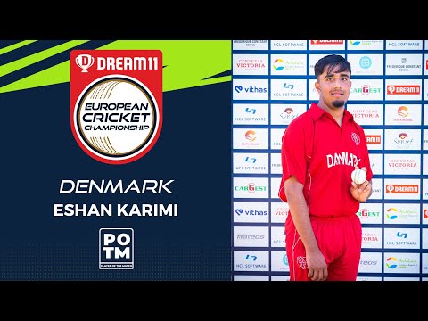 POTM: E.Karimi - Group B, Match 17 - FIN vs DEN | Highlights | Dream11 ECC, 2022 | ECC22.041