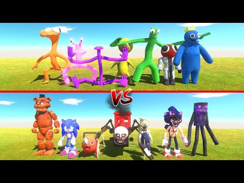 Creepy Monster Battle | Rainbow Friends Attack - Animal Revolt Battle Simulator