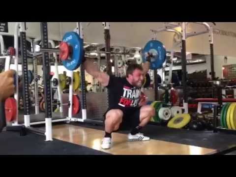 Dmitry Klokov - Muscle snatch from full squat - 65 kg (143 lb)